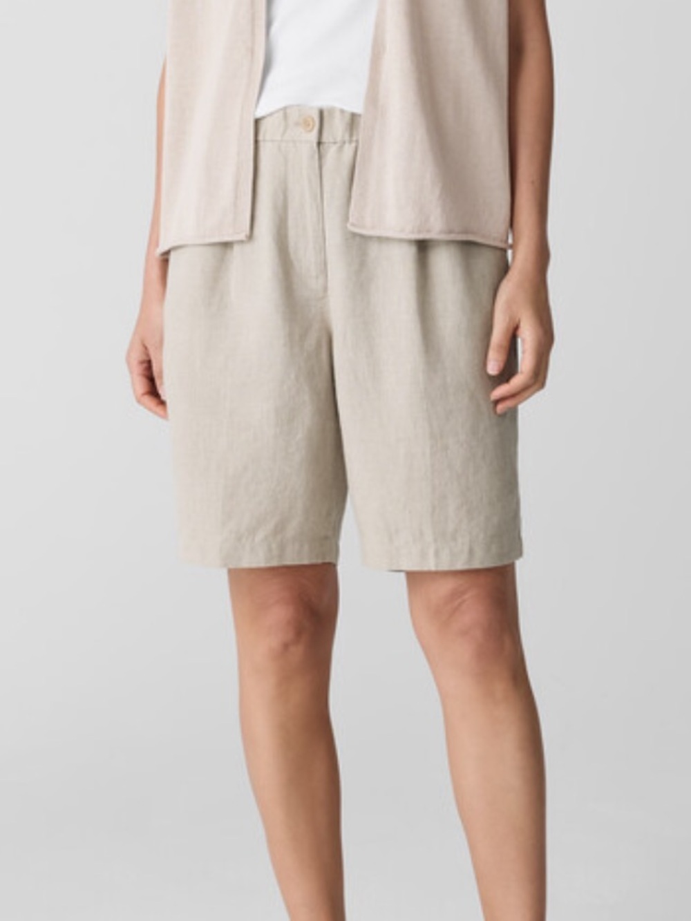 NEW Eileen Fisher Neutral 100% Organic Linen Matching Set XL - Picture 5 of 9